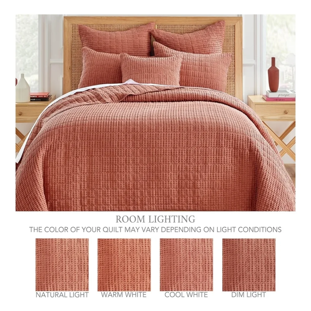 Levtex Home Mills Waffle Queen Bedspread Set (104x106in) with 2 Pillow Shams
